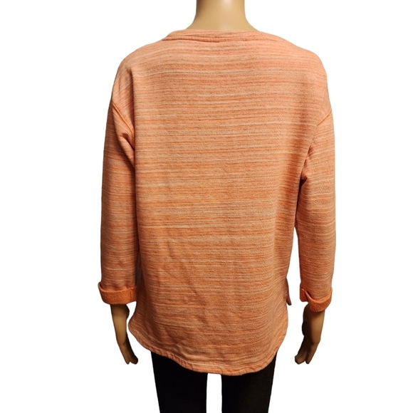 Columbia Cuffed Sleeve Peachy Pink Sweatshirt Size M - Picture 2 of 11